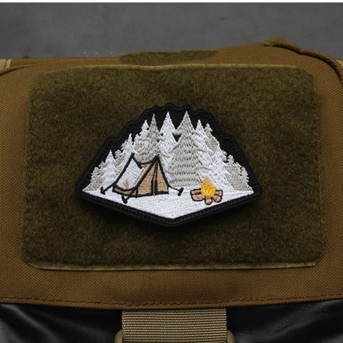 Travel 'Camping | Bonfire 1.0' Embroidered Velcro Patch