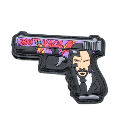 John Wick 'Baba Yaga Glock Gun' PVC Rubber Velcro Patch