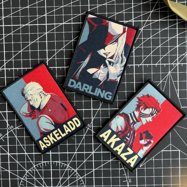 Anime Characters 'Set of 3' Embroidered Velcro Patch