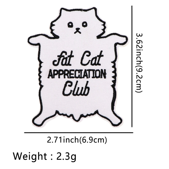 Fat Cat 'Appreciation Club' Embroidered Patch