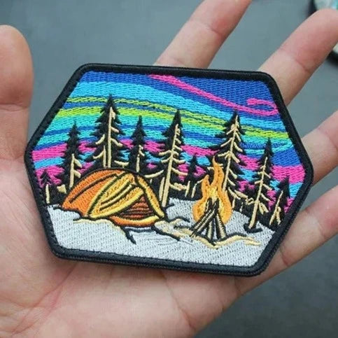 Camping Adventures 'Pine Trees' Embroidered Velcro Patch