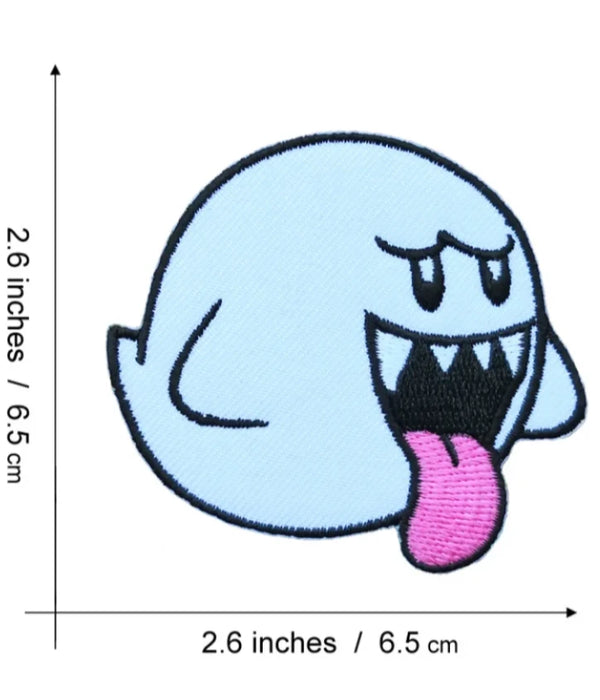 Super Mario Bros. 'Ghost Boo | Tongue Out' Embroidered Patch