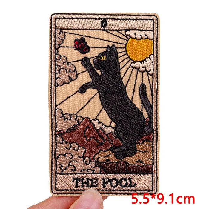 Tarot Card 'The Fool | Cat' Embroidered Patch