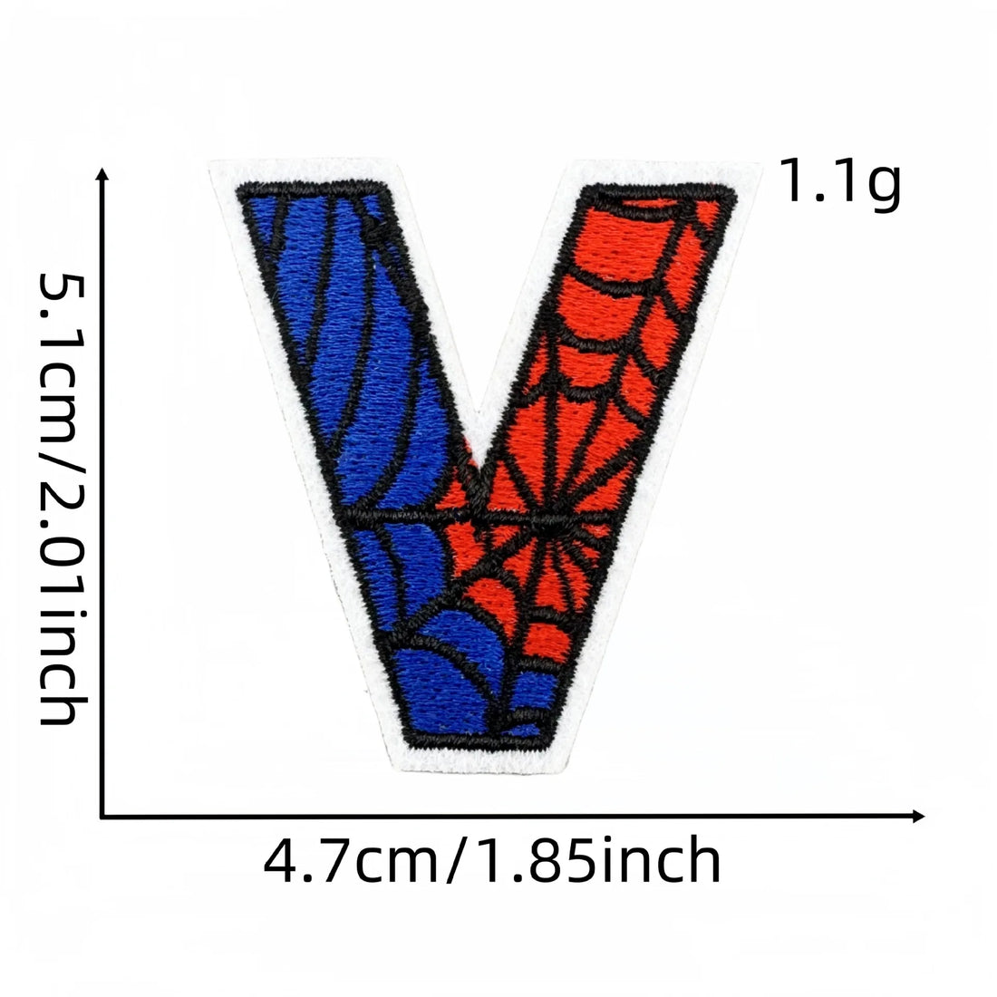 Spider-Man Letter 'Letter V' Embroidered Patch