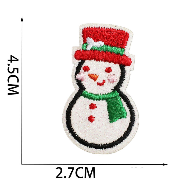 Christmas 'Snowman | Hat and Scarf' Embroidered Patch