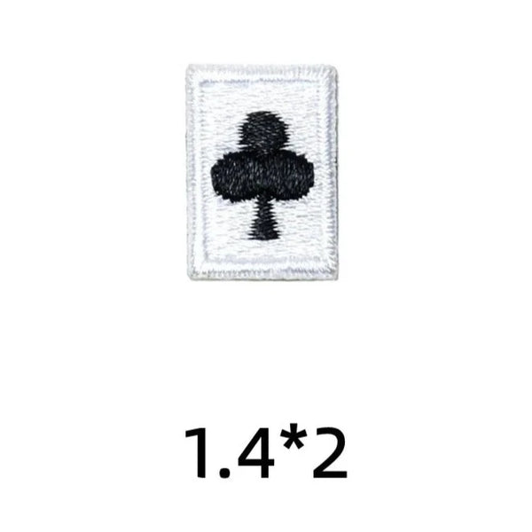 Playing Card Mini 'Club' Embroidered Patch