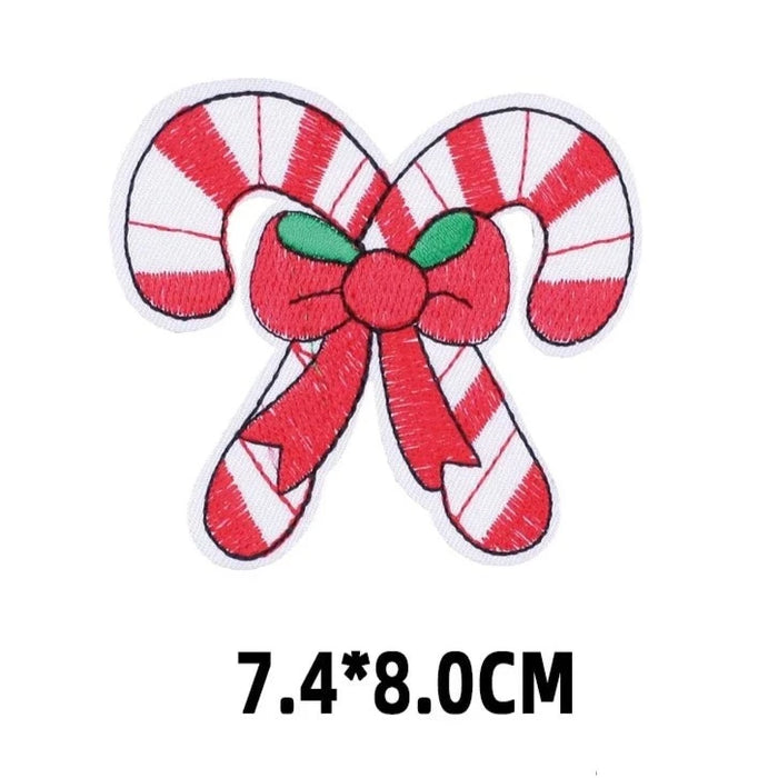 Christmas 'Double Candy Cane | 1.0' Embroidered Patch