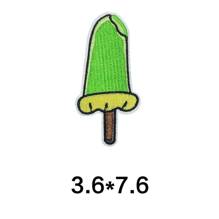 Cute 'Green Popsicle' Embroidered Patch