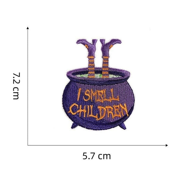 Halloween 'Witch Cauldron | I Smell Children' Embroidered Patch