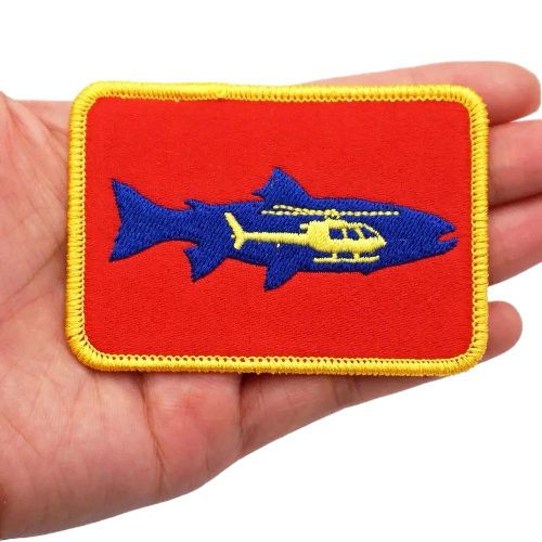 Helicopter x Fish 'Square' Embroidered Patch