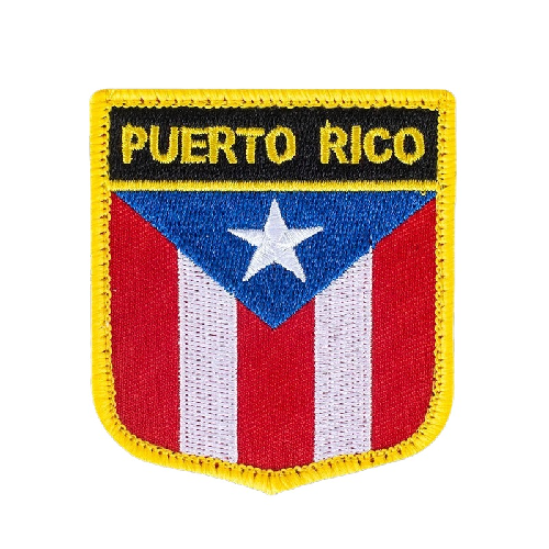 Puerto Rico Flag '1.0' Embroidered Velcro Patch