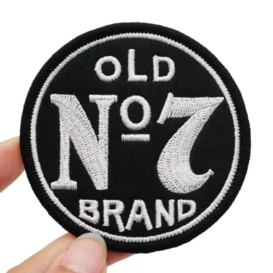 Cool 'Old No.7 Brand Logo' Embroidered Velcro Patch