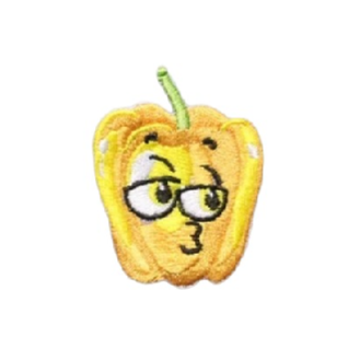 Cute Yellow Bell Pepper 'Lonely' Embroidered Patch