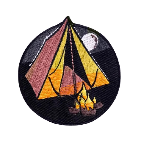 Outdoor Adventure 'Camping Tent' Embroidered Patch