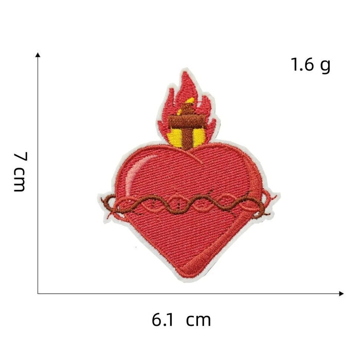 Sacred Heart Embroidered Patch