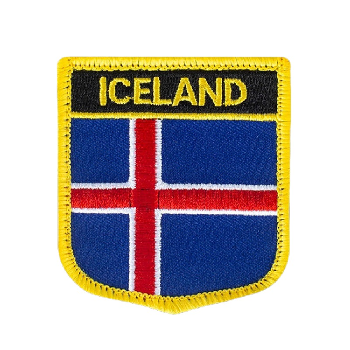 Iceland Flag Embroidered Velcro Patch