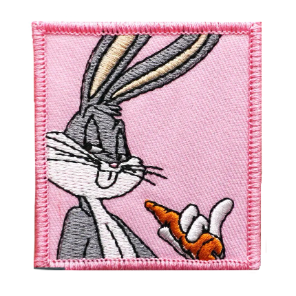 Looney Tunes 'Bugs Bunny | Square' Embroidered Velcro Patch