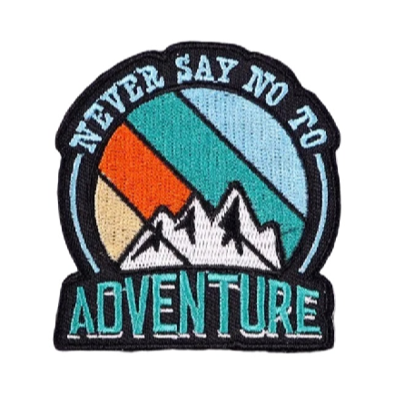 Mountain 'Never Say No To Adventure' Embroidered Patch
