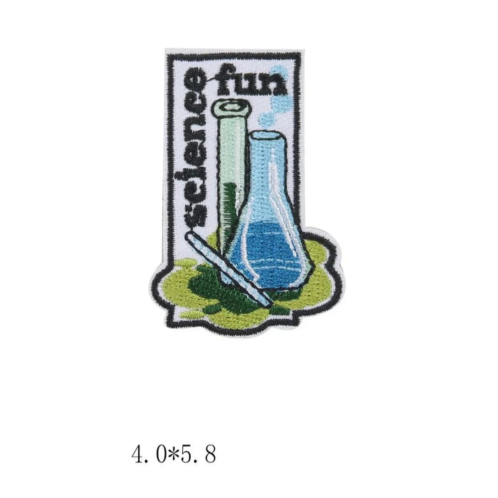 Science Fun 'Beakers' Embroidered Patch