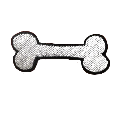 Cute 'Dog Bone' Embroidered Patch