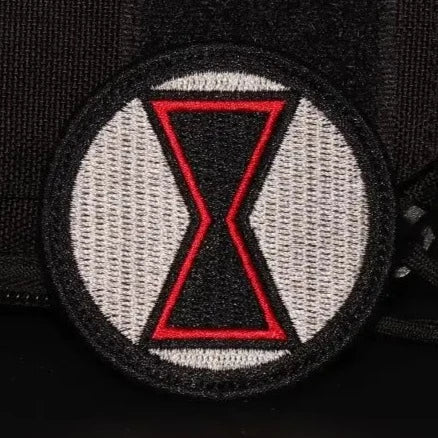 Black Widow 'Logo | Round' Embroidered Velcro Patch