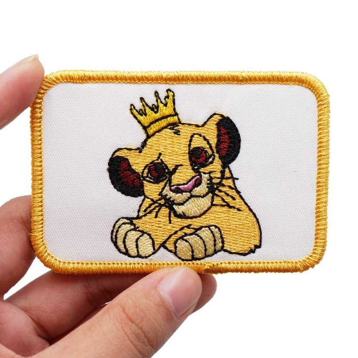 The Lion King 'Simba with Crown | Square' Embroidered Patch