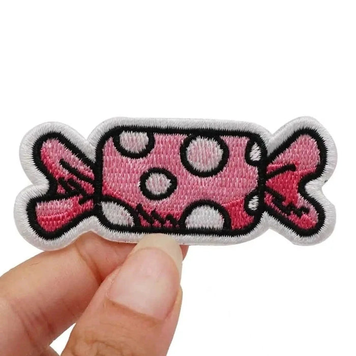 Cute 'Pink Candy Bar' Embroidered Velcro Patch
