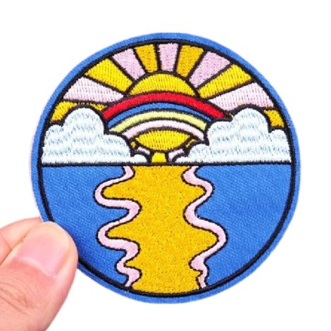 Ocean Sunrise 'Rainbow' Embroidered Patch