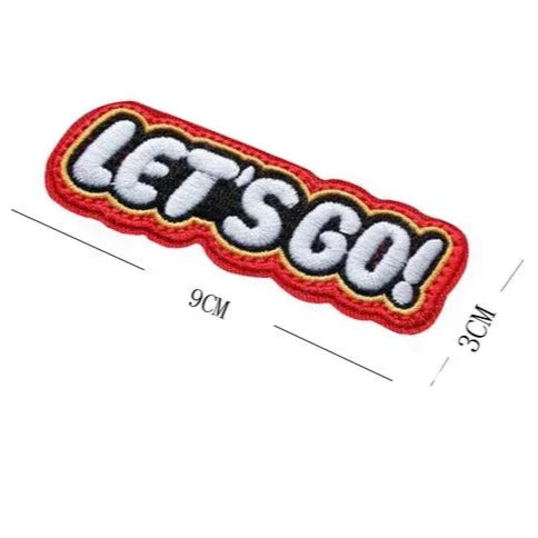 Video Games 'Let's Go!' Embroidered Velcro Patch