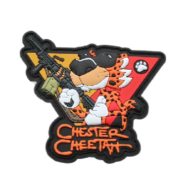 Chester Cheetah 'Tactical Gun' PVC Rubber Velcro Patch