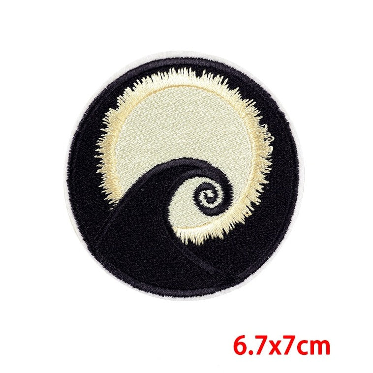 The Nightmare Before Christmas 'Spiral Hill and Moon' Embroidered Patch