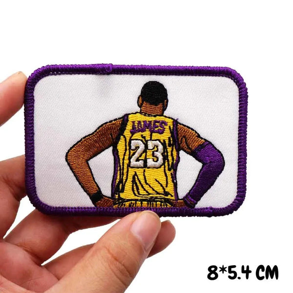 Basketball Player 'LeBron James | Square' Embroidered Patch