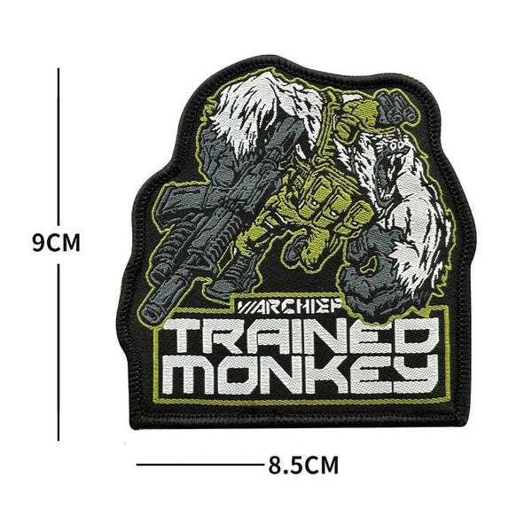 Tactical Monkey 'Warchief Trained Monkey' Embroidered Velcro Patch