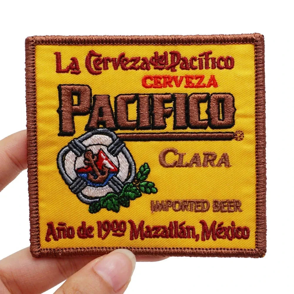 Cool 'Pacifico Beer Logo' Embroidered Velcro Patch
