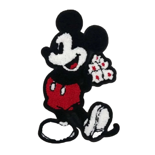 Mickey Mouse 'Holding Flowers' Embroidered Patch