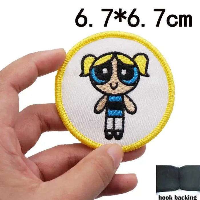 The Powerpuff Girls 'Bubbles | Round' Embroidered Velcro Patch