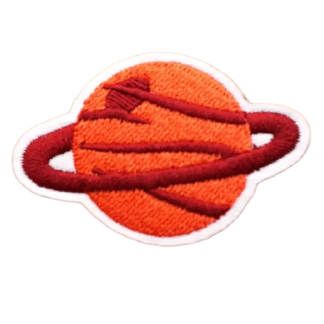 Cute 'Ringed Planet' Embroidered Patch