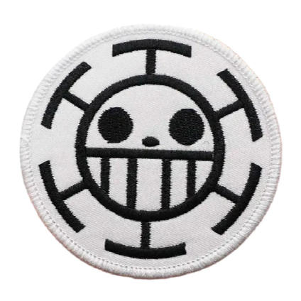 One Piece 'Heart Pirates Logo | Round' Embroidered Velcro Patch