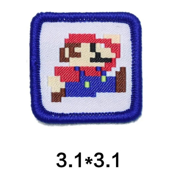 Mushroom Kingdom Bros. 'Mario Jumping | Square Pixel' Embroidered Patch