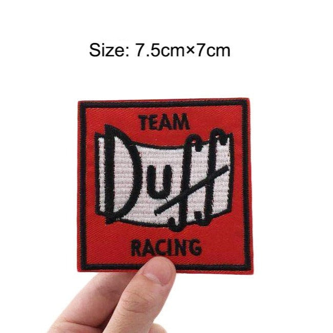 The Simpsons 'Team Duff Racing' Embroidered Patch