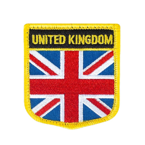 United Kingdom Flag Embroidered Velcro Patch