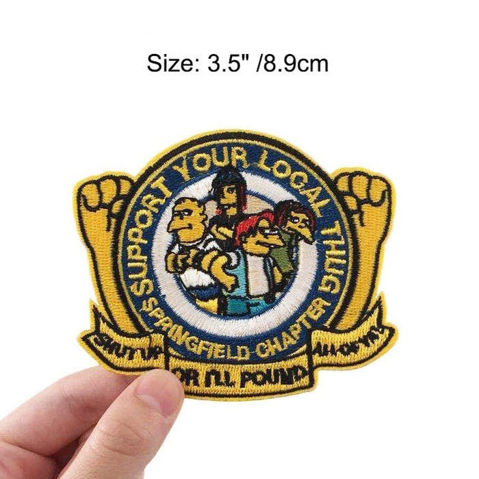 The Simpsons 'Support Your Local Thug' Embroidered Patch