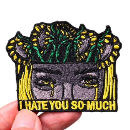 Sunflower 'Crying Girl | I Hate You So Much' Embroidered Patch