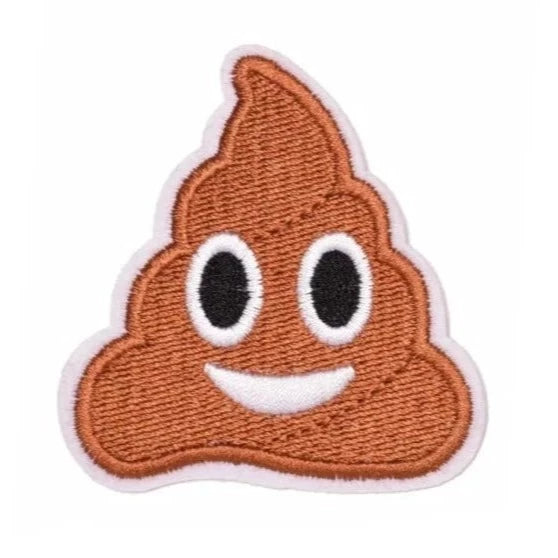 Funny 'Happy Poop' Embroidered Patch