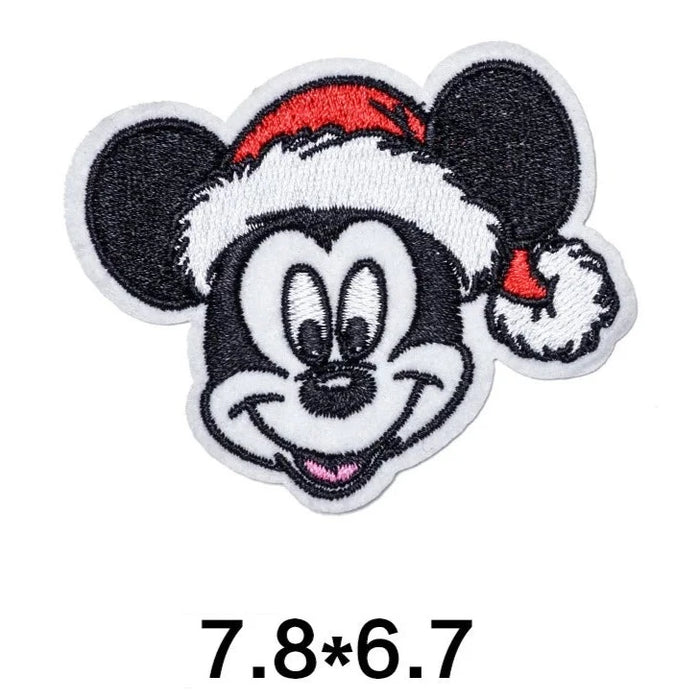 Mickey Mouse 'Mickey Head | Santa Hat' Embroidered Patch