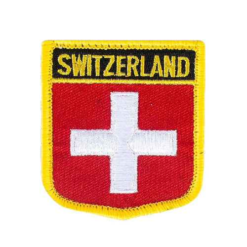 Switzerland Flag '1.0' Embroidered Velcro Patch