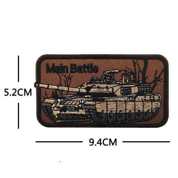 Main Battle Tank 'Rectangle' Embroidered Velcro Patch