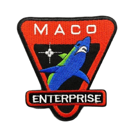 Star Trek 'Maco Enterprise Shark Logo' Embroidered Patch