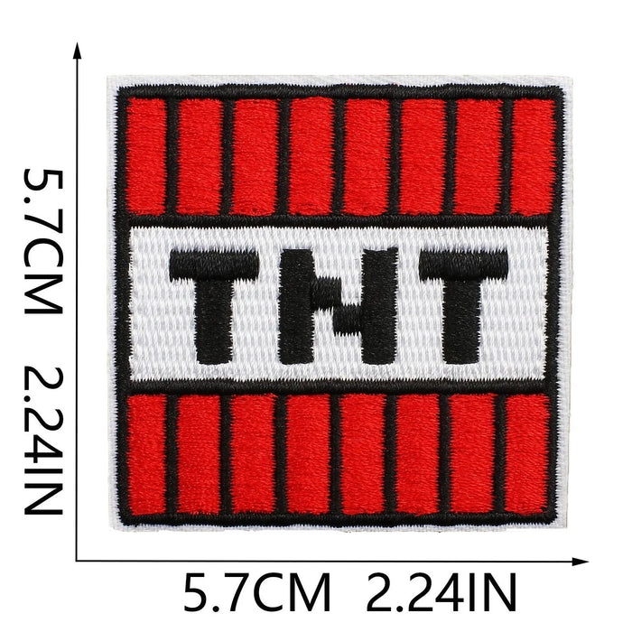 Minecraft 'TNT' Embroidered Patch