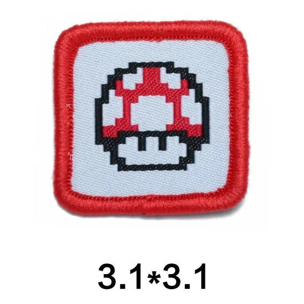 Mushroom Kingdom Bros. 'Toad Head | Square Pixel' Embroidered Patch